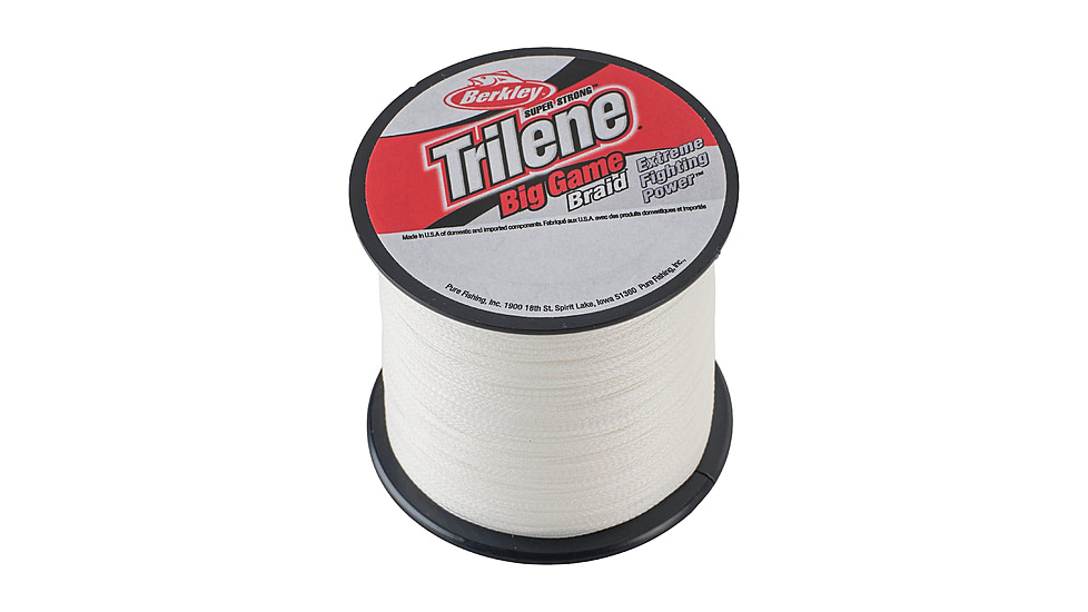 Berkley Trilene Big Game Braid Line, 30lb, Crystal, 0.012 in/0.30 mm, 1606118