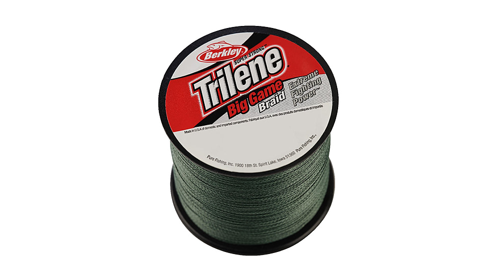 Berkley Trilene Big Game Braid Line, 30lb, Lo-Vis Green, 0.012 in/0.30 mm, 1512597