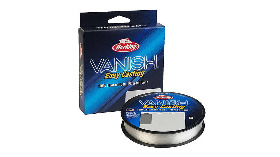 Berkley Vanish Fluorocarbon Line 4lb 250yd Filler Spool, Clear, 0.007 in/0.17 mm, 1562610