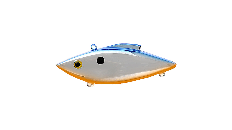 Bill Lewis Tiny-Trap Hard Bait, Chrome Blue with Orange Belly, 1/8 oz, BLF-TT280