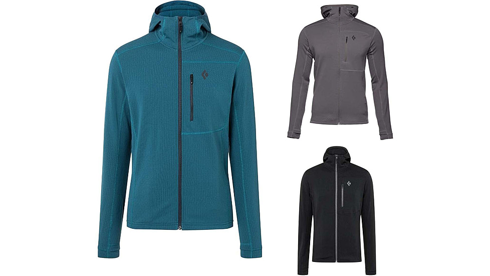 Black Diamond Coefficient Fleece Hoody - Men's, Azurite, Black, Granite