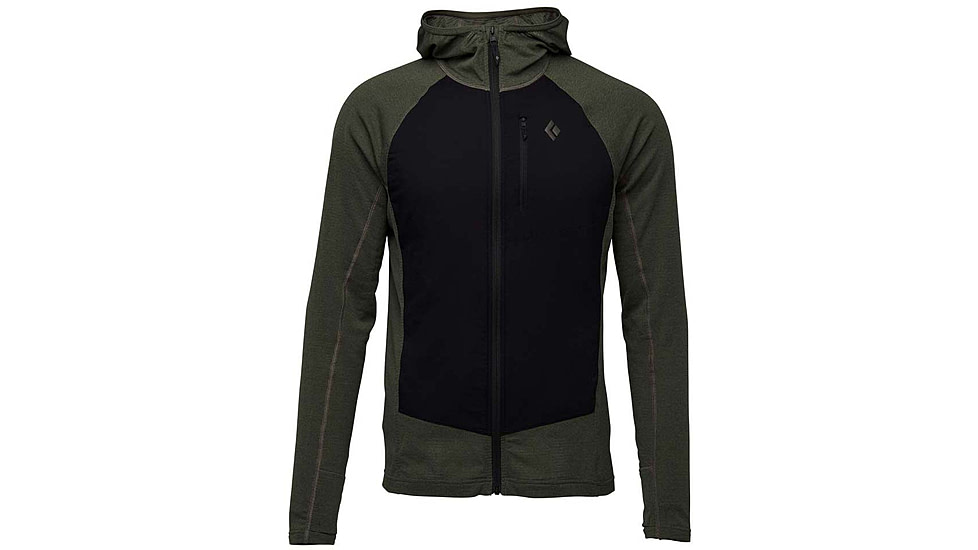 Black Diamond Coefficient LT Hybrid Hoody - Mens, Tundra/Black, Large, AP7440519116LRG1