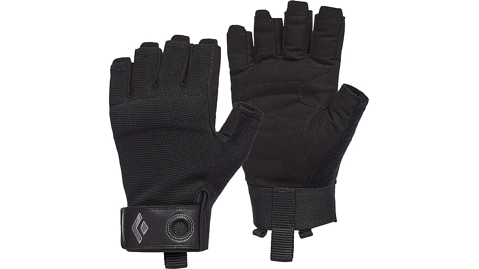 Black Diamond Crag Half-Finger Gloves - Mens, Black, Extra Large, BD8018640002XL-1