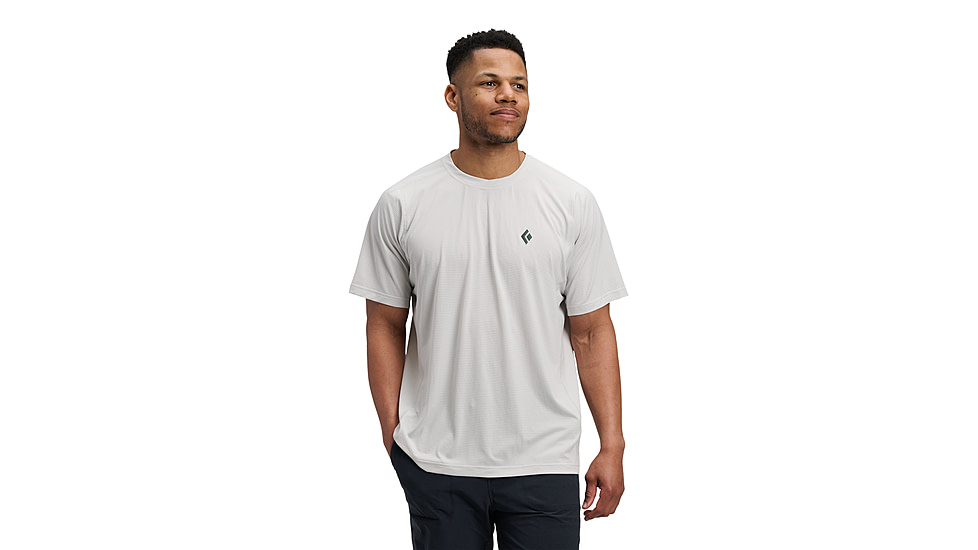 Black Diamond Distance Short Sleeve Tech Tee - Mens, Alloy, Medium, AP7520061000MED1
