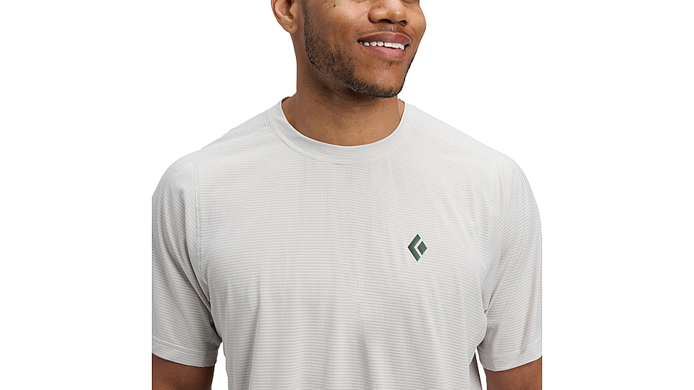 Black Diamond Distance Short Sleeve Tech Tee - Mens, Alloy, Medium, AP7520061000MED1
