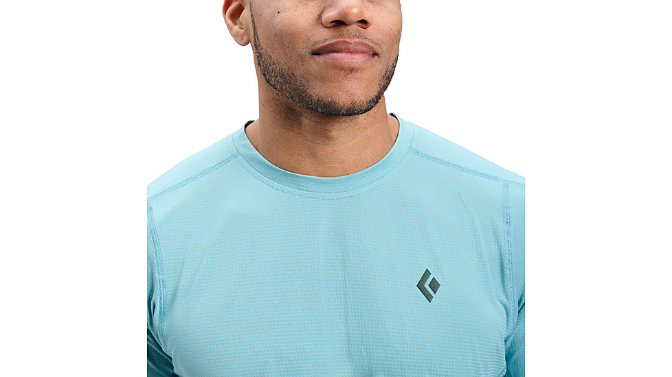 Black Diamond Distance Short Sleeve Tech Tee - Mens, Glacier, Small, AP7520064072SML1