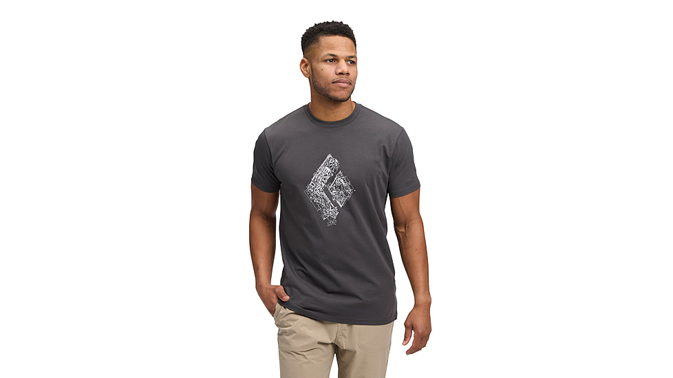 Black Diamond Engineered Diamond Short Sleeve Tee - Mens, Anthracite, Medium, AP7524720001MED1