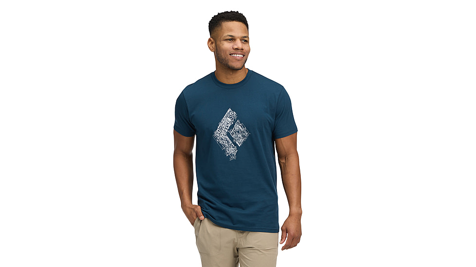 Black Diamond Engineered Diamond Short Sleeve Tee - Mens, Indigo, Medium, AP7524724013MED1