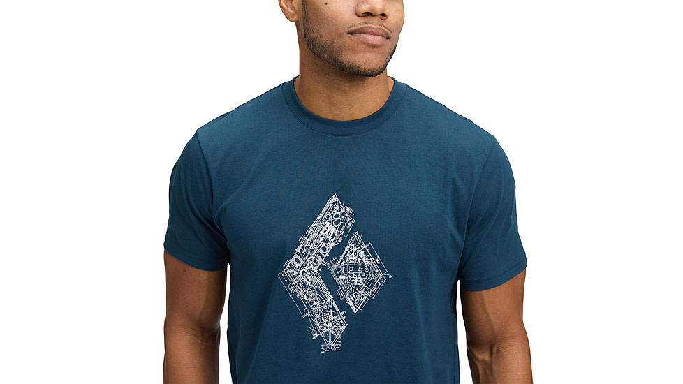 Black Diamond Engineered Diamond Short Sleeve Tee - Mens, Indigo, Medium, AP7524724013MED1