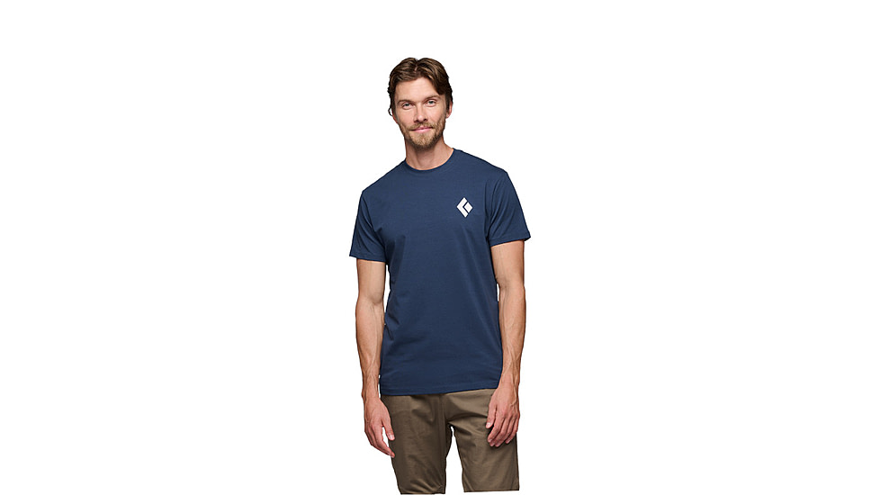 Black Diamond Equipment For Alpinist Short Sleeve T-Shirt - Men's, Indigo, Extra Large, APYL4X4013XLG1