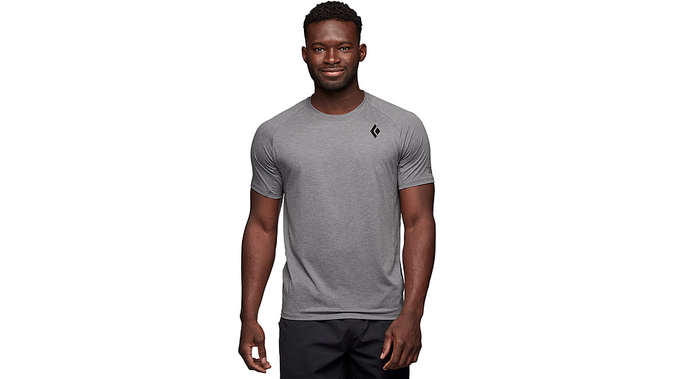 Black Diamond Lightwire Short Sleeve Tech Tee - Mens, Steel Grey, Medium, AP7524270034MED1