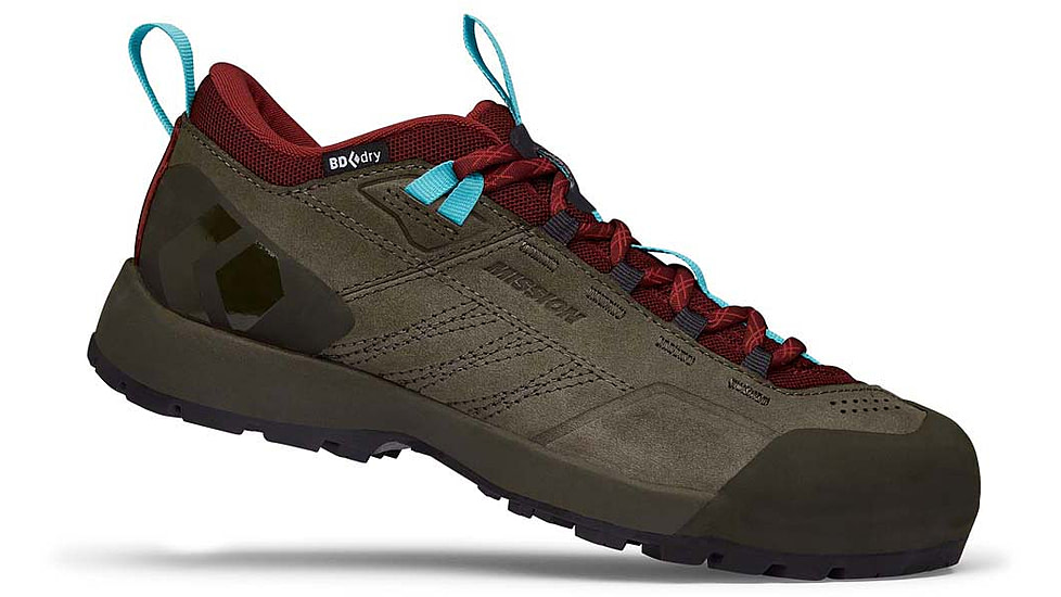 Black Diamond Mission Leather LW WP Approach Shoes - Womens, Malted/Grenadine, 8.5, BD58003394260851