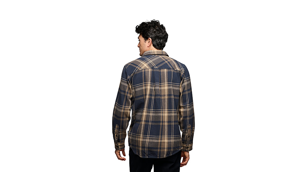 Black Diamond Project Flannel - Mens, Charcoal/Walnut Plaid, Extra Large, AP7440639627XLG1