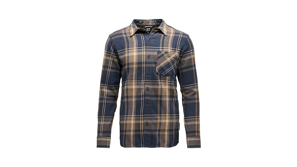 Black Diamond Project Flannel - Mens, Charcoal/Walnut Plaid, Extra Large, AP7440639627XLG1