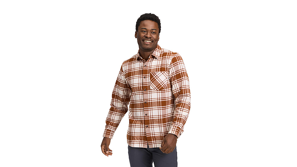 Black Diamond Project Flannel - Mens, Clay/Off White Plaid, Medium, AP7440639718MED1