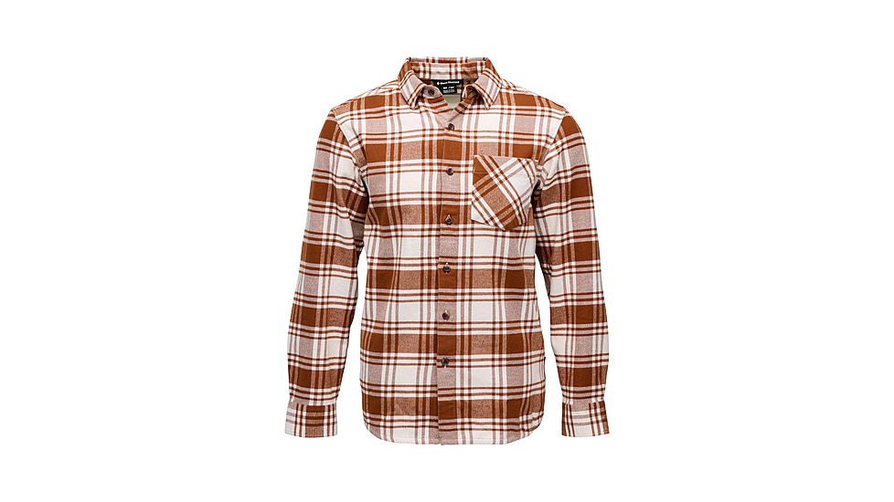 Black Diamond Project Flannel - Mens, Clay/Off White Plaid, Medium, AP7440639718MED1