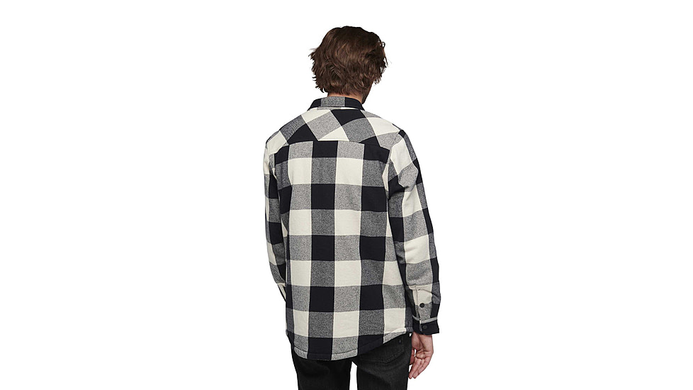 Black Diamond Project Lined Flannel - Mens, Black/Off White Plaid, Medium, AP7440659511MED1