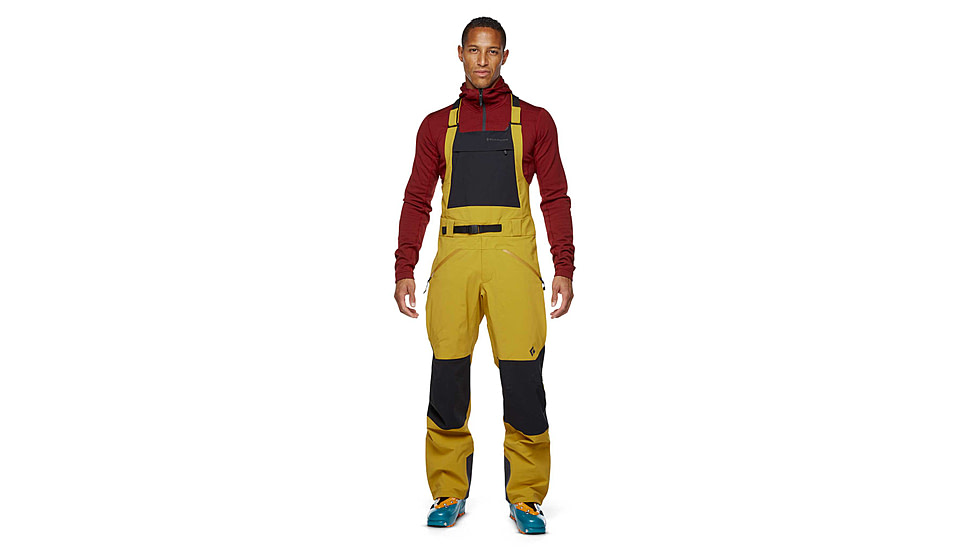 Black Diamond Recon Stretch Bibs - Men's, Amber/Black, Medium, AP7410209354MED1