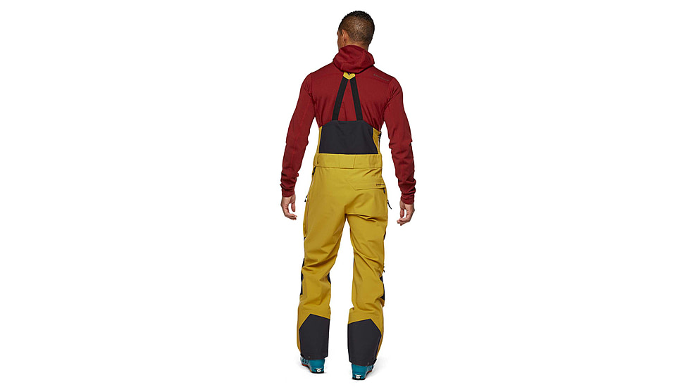 Black Diamond Recon Stretch Bibs - Mens, Amber/Black, Medium, AP7410209354MED1