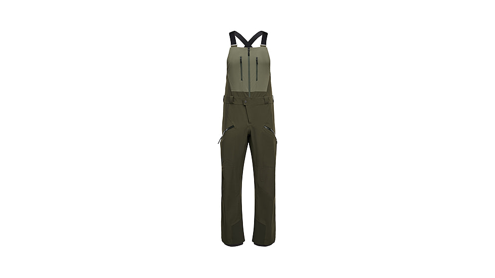 Black Diamond Recon Stretch Bibs - Mens, Tundra/Dark Moss, Extra Large, AP7410289713XLG1