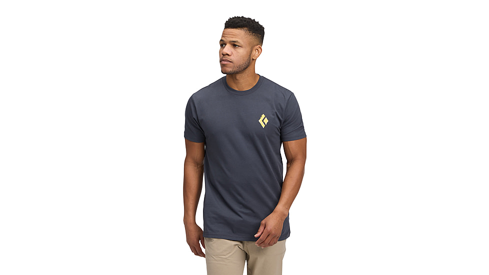 Black Diamond Shredded Short Sleeve Tee - Mens, Charcoal, Medium, AP7524920038MED1