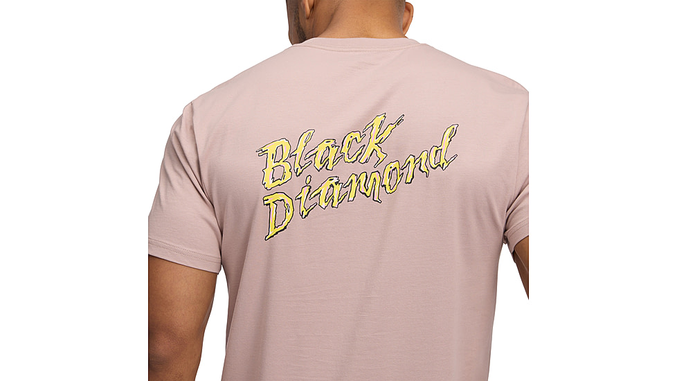 Black Diamond Shredded Short Sleeve Tee - Mens, Pale Mauve, Medium, AP7524925019MED1