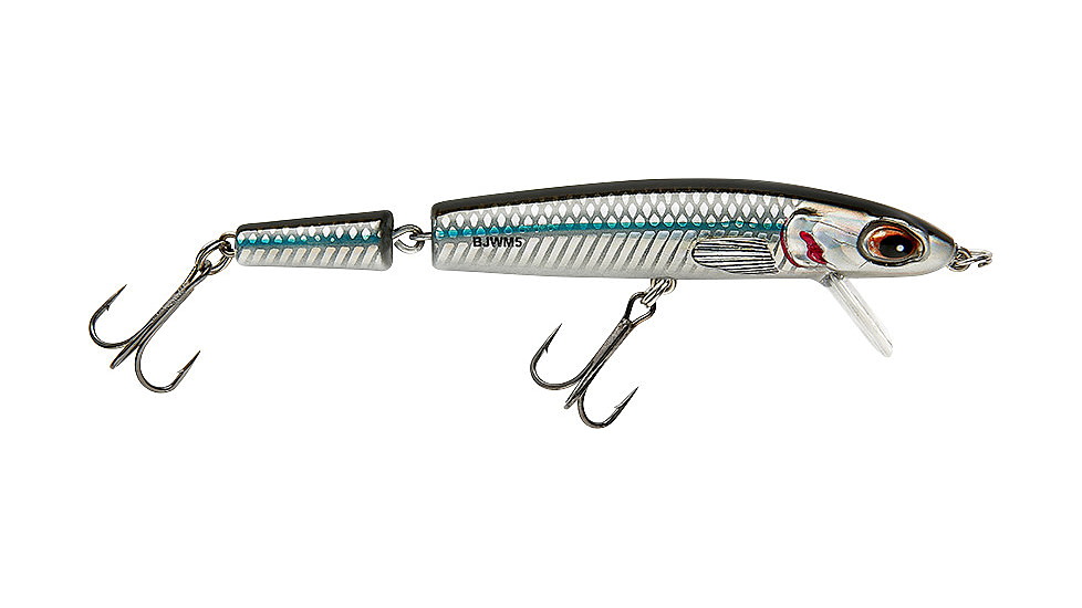 Bomber Jointed Wake Minnow, 5-3/8in, 3/4oz, Mullet, BJWM5432