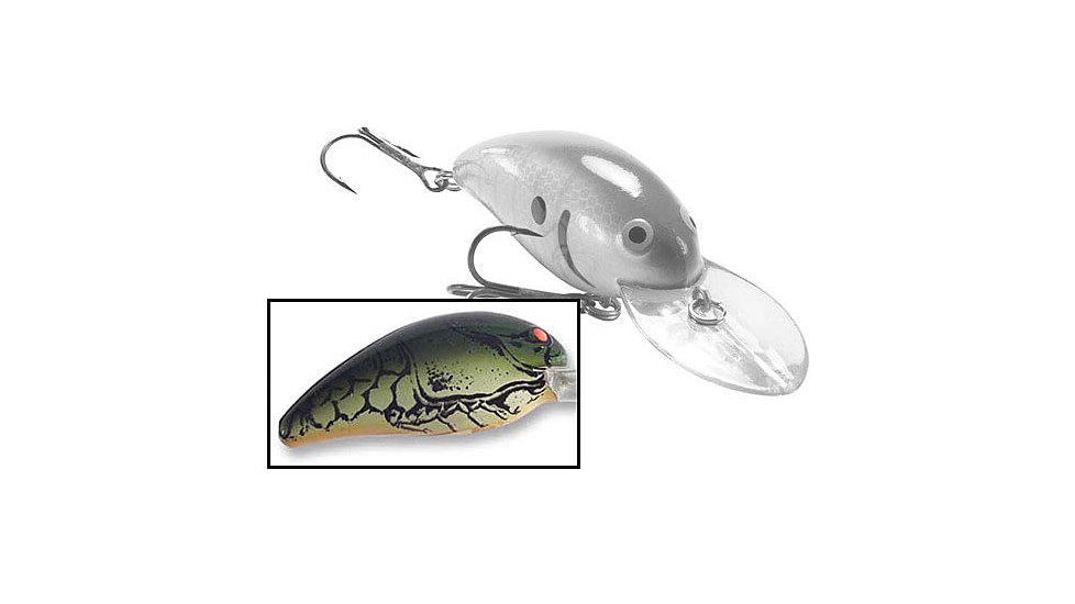 Bomber Model 7A Crankbait, 2 5/8in, 1/2oz, Dark Green Crawdad/OB, B07AXC2
