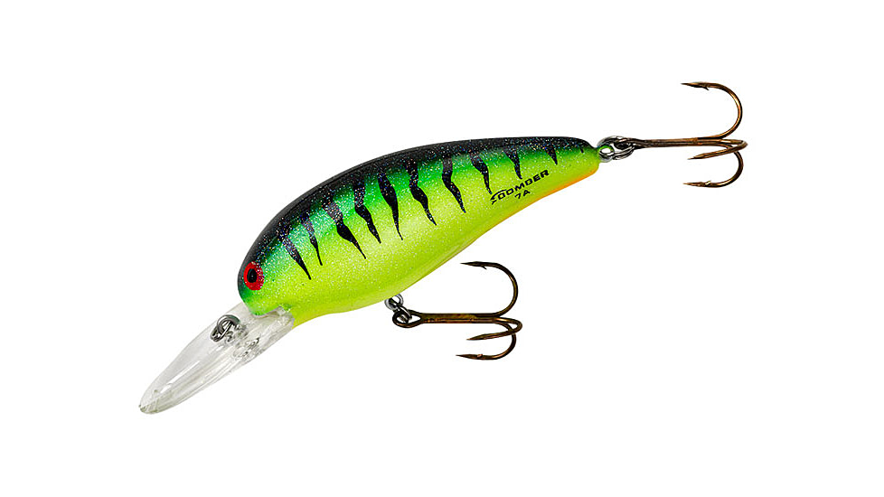Bomber Model 7A Crankbait, 2 5/8in, 1/2oz, G-Fleck Bengal Fire Tiger, B07AGFBFT