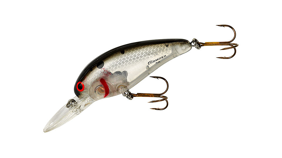 Bomber Model 7A Crankbait, 2 5/8in, 1/2oz, Silver Flash, B07ASI