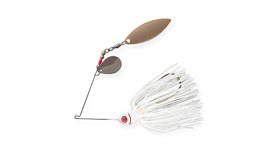 Booyah Counter Strike Tandem Spinnerbait, 1/2oz, Snow White, BYCST12615