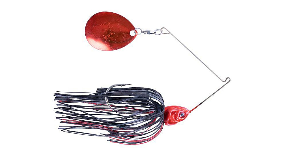 Booyah J.C. Covert Spinnerbait, 1/2oz, Red Black Night Time, BYCVS12RBC732