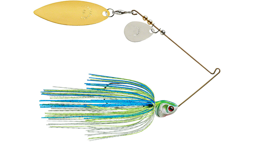 Booyah J.C. Covert Spinnerbait, 3/8oz, N/G Tand Wt/Chart/Blue, BYCVS38NGT730