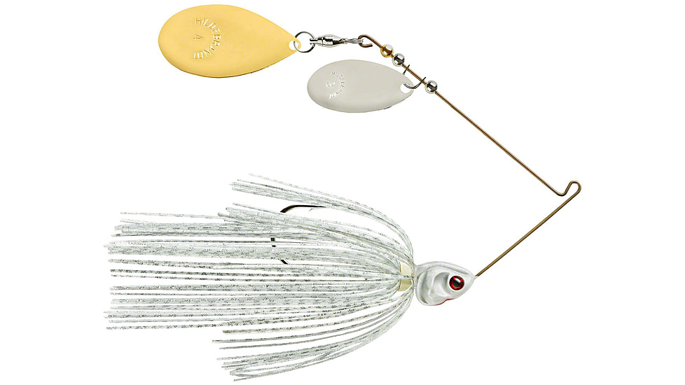 Booyah J.C. Covert Spinnerbait, 3/8oz, N/G Ind Wt Slvsc/Prl Hd, BYCVS38NGI728
