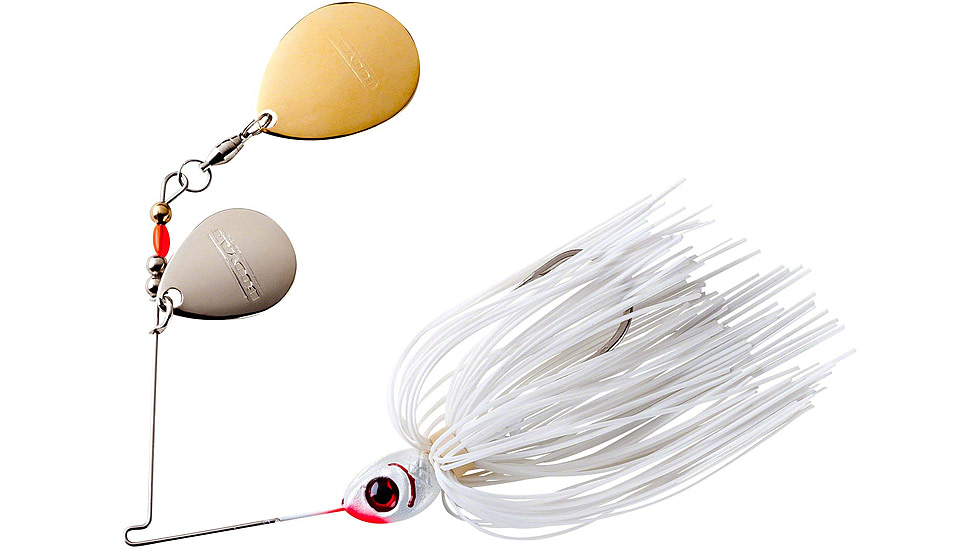 Booyah Double Colorado Spinnerbait, 3/8oz, Snow White, BYBCC38615