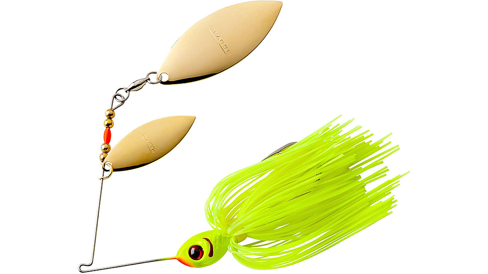 Booyah Double Willow Spinnerbait 1/2oz, Chartreuse, BYBW12617