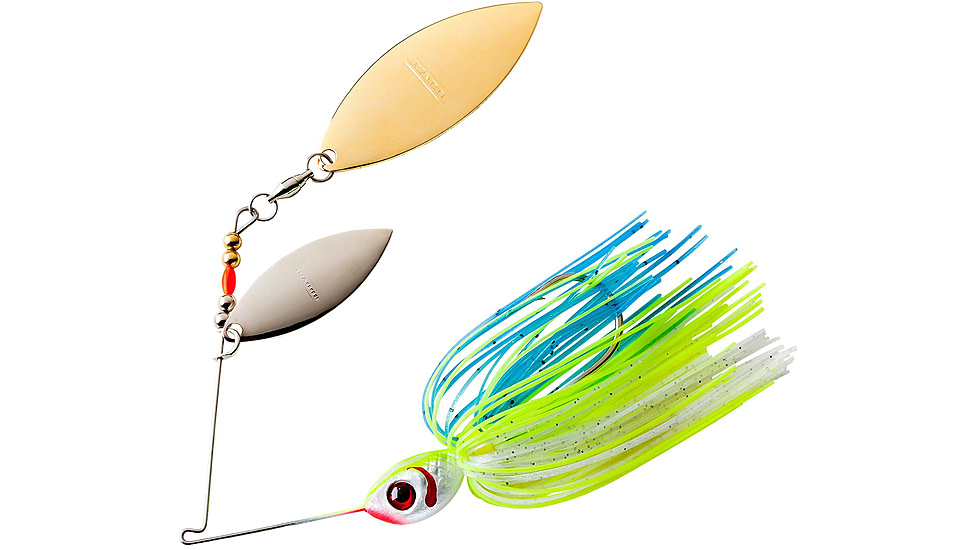 Booyah Double Willow Spinnerbait, 1/2oz, Citrus Shad, BYBW12644