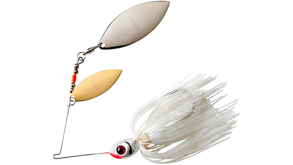 Booyah Double Willow Spinnerbait, 1/2oz, Satin Silver Glimmer, BYBW12636