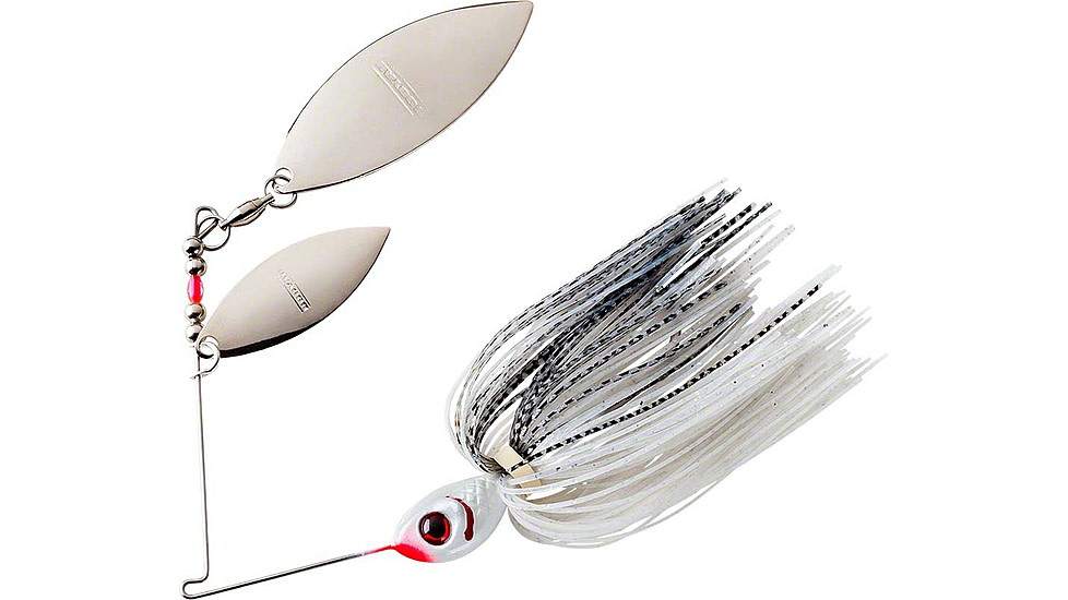 Booyah Double Willow Spinnerbait, 3/8oz, Silver Shad, BYBW38635