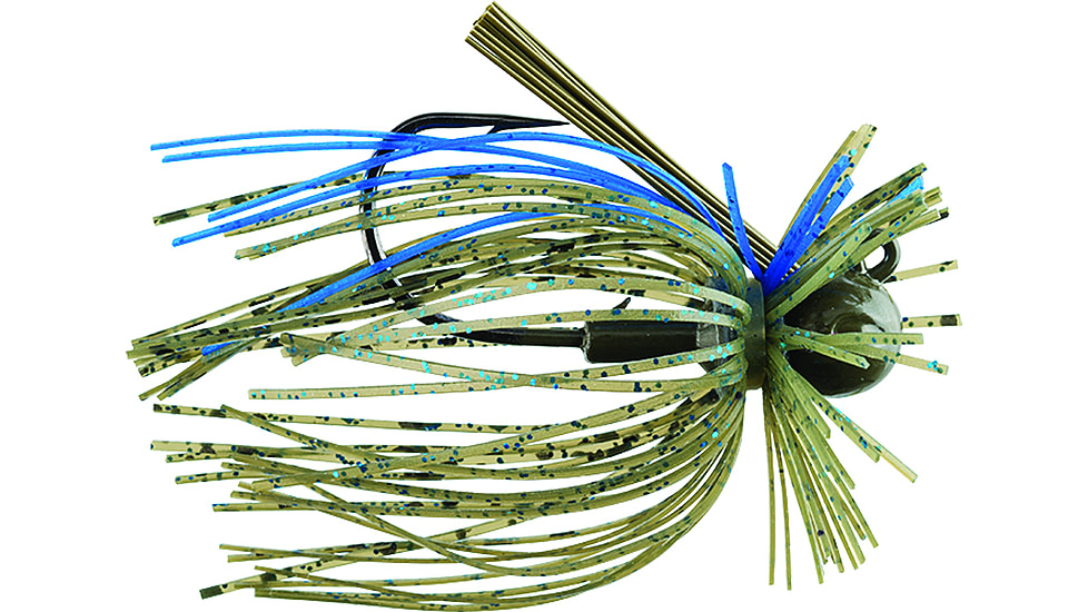 Booyah Finance Jig, 1/2 oz, 3/0 Hook, 2 Pack, Lights Out, BYFNJ1261