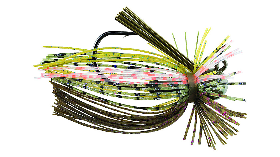 Booyah Finance Jig, 3/8 oz, 3/0 Hook, 2/Pack, Wild Card, BYFNJ3862