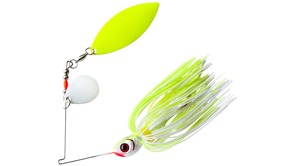 Booyah Glow Blade Spinnerbait, 3/8oz, White Chartreuse, BYGBT38616