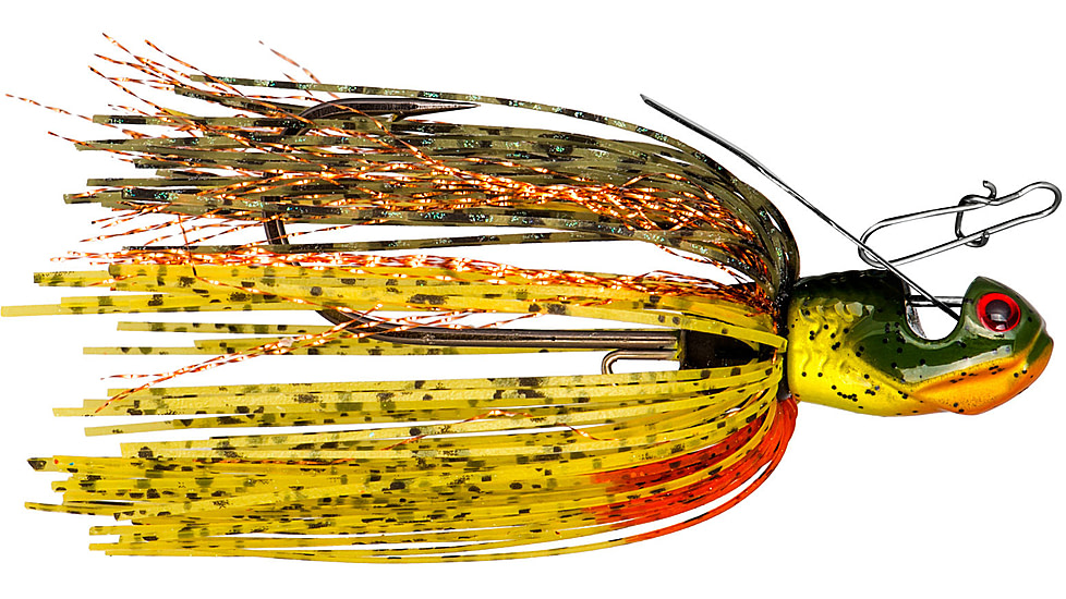 Booyah Melee Jig, 1/2 oz, 3.25 in, Brush Fire/Black Blade, BYMLE1270