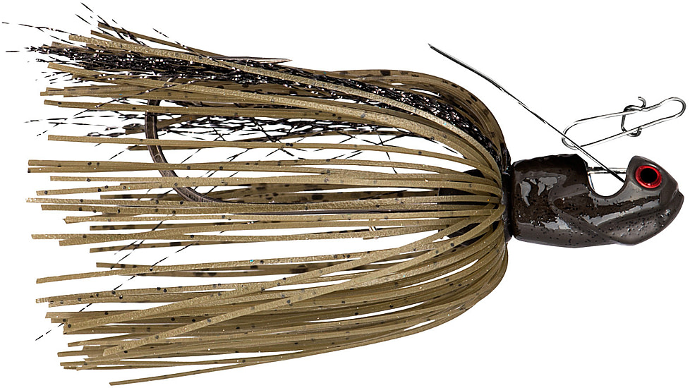 Booyah Melee Jig, 1/2 oz, 3.25 in, Green Pkn Black Blade, BYMLE1277