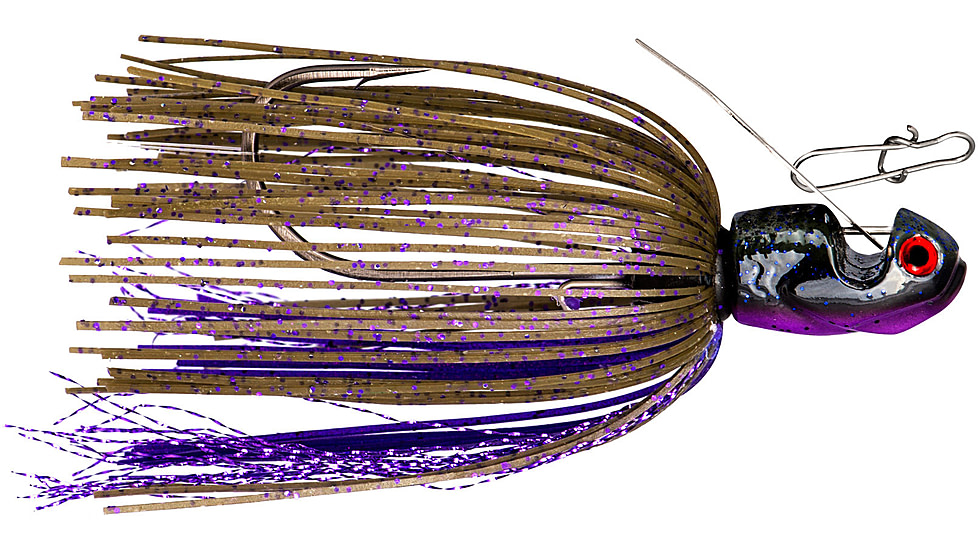 Booyah Melee Jig, 1/2 oz, 3.25 in, Royal Pumpkin/Black Blade, BYMLE1271