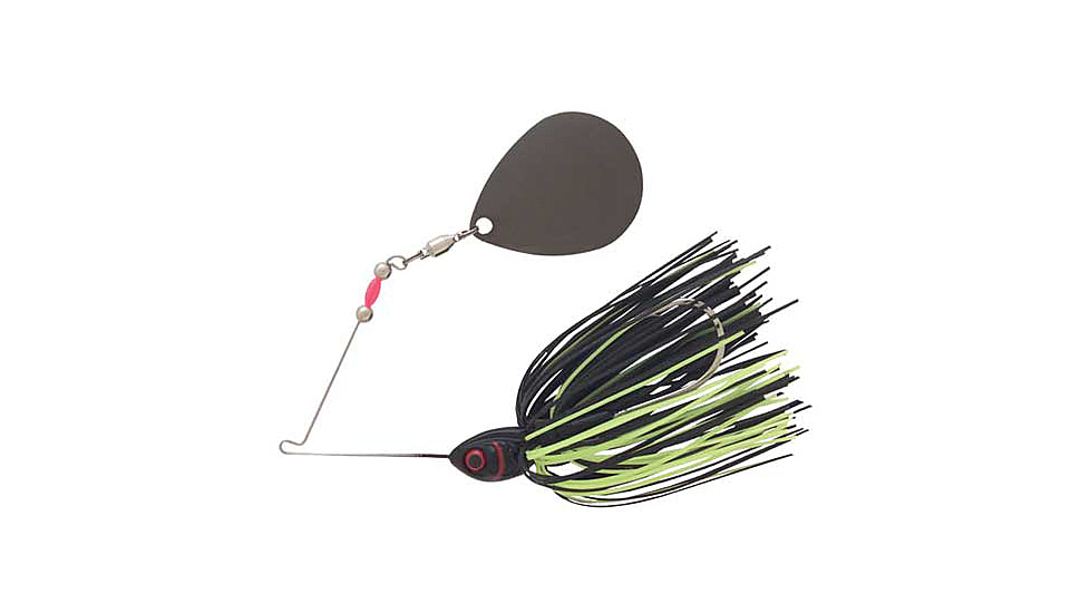 Booyah Moon Talker Spinnerbait, 3/4oz, Black/Chart Colorado, BYMT34604