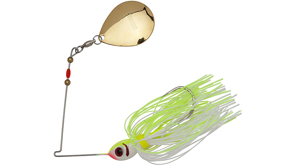 Booyah Blade Single Colorado Spinnerbait, 3/8oz, White/Chartreuse, BYBC38616