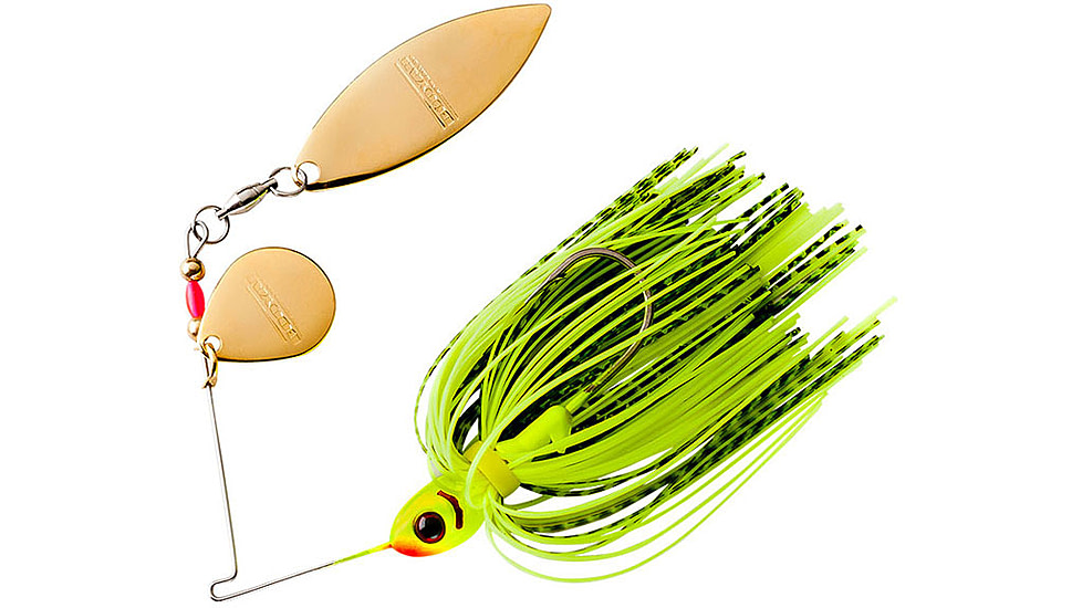 Booyah Tandem Blade Spinnerbait, 1/4oz, Chartreuse Shad, BYBT14647