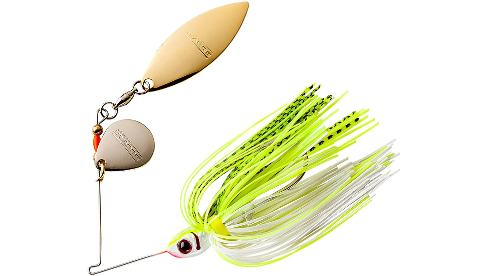 Booyah Tandem Blade Spinnerbait, 1/4oz, Chart Wht Shad, BYBT14646