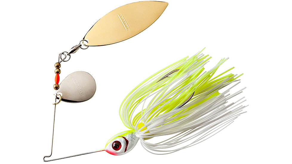 Booyah Tandem Blade Spinnerbait, 3/8oz, White Chartreuse, BYBT38616